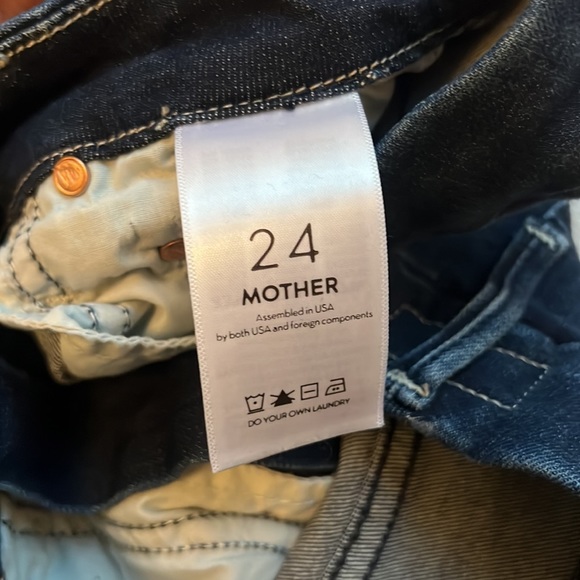 Mother The looker ankle fray jeans- dark denim - Picture 4 of 5